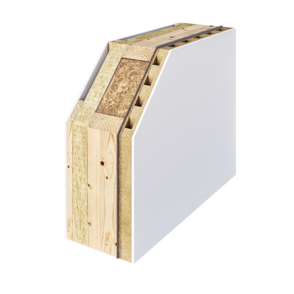 MultiTec Light Wandaufbau einer Kampa Fertighaus Wand