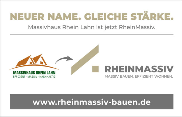 Rheinmassiv geändertes Logo und Name