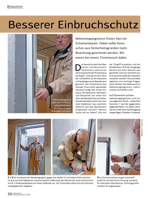 Hausbau Helden Besserer Einbruchschutz für Nebentüren