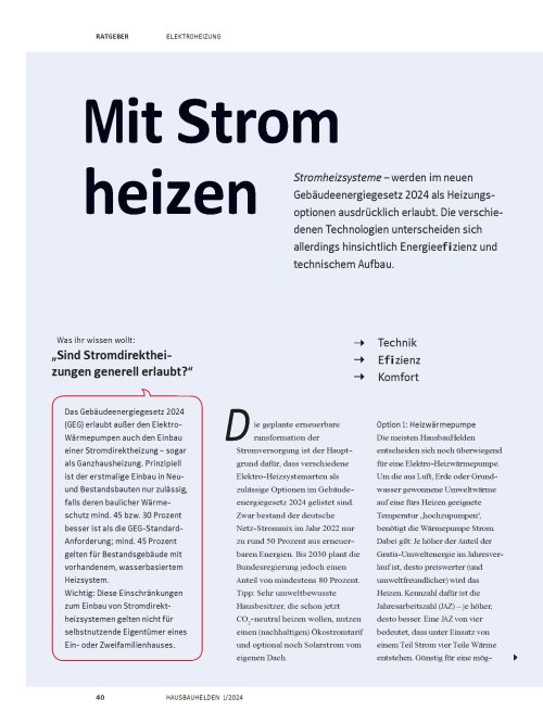 Hausbau Helden Die unterschiedliche Energieeffizienz der Stromheizsysteme