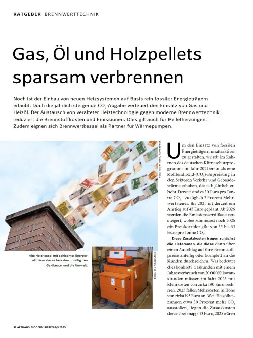 Hausbau Helden Gas, Öl und Holzpellets sparsam verbrennen