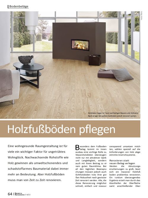 Hausbau Helden Holzfussböden pflegen