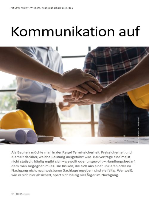 Hausbau Helden Kommunikation auf dem Bau