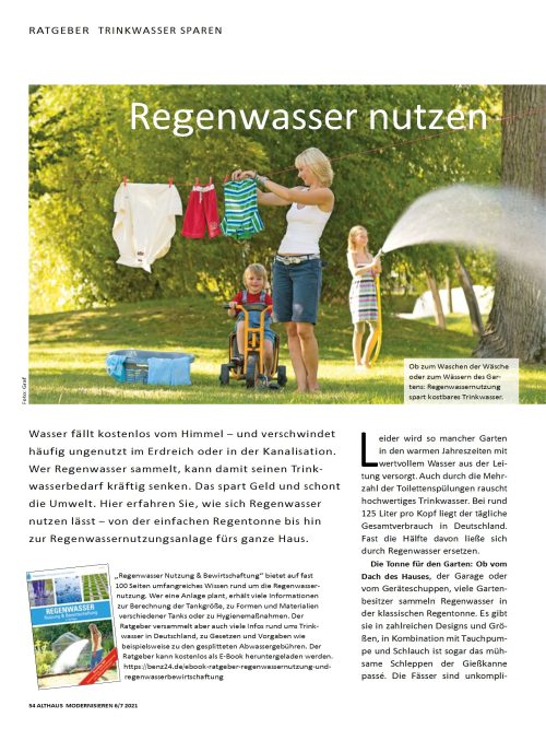 Hausbau Helden Regenwassertanks: Welche Tankgröße ist ideal