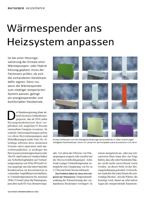 Hausbau Helden Wärmespender ans Heizsystem anpassen