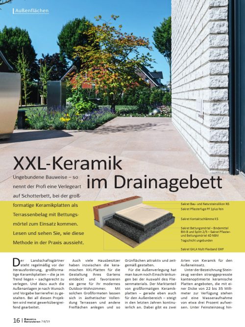 Hausbau Helden XL-Keramik im Drainagebett