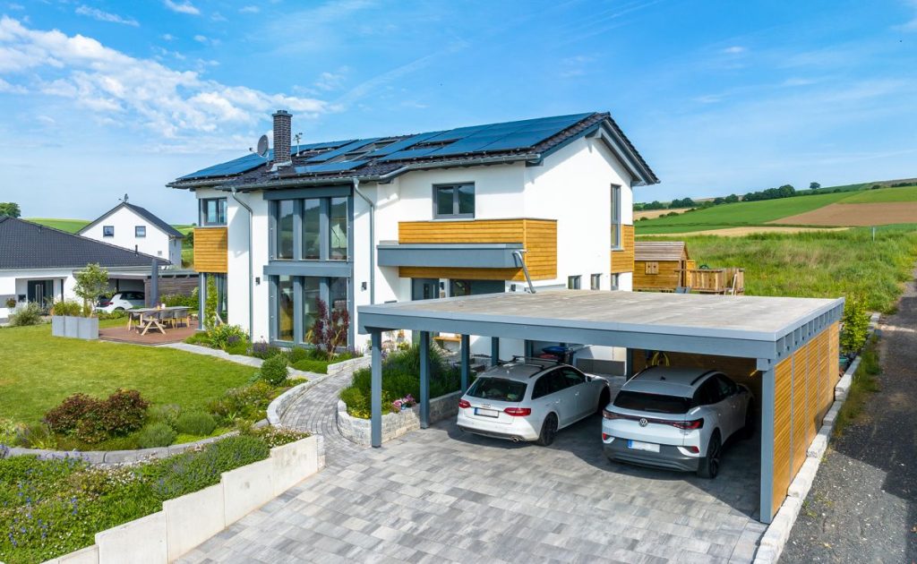 Außenansicht Carport Kubus Meisterstück