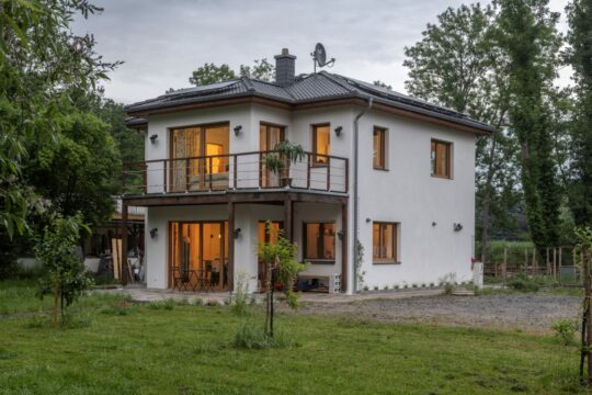 ytong Haus am See Abendstimmung