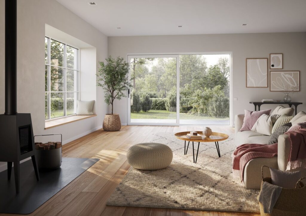 Zirkon-Blue Hebeschiebetür Fixteil 