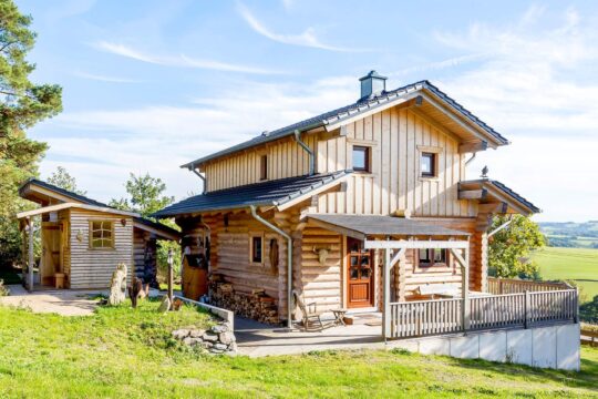 LéonWood Blockhaus Husky Holzhaus mit Garten