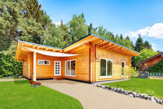 Blockhaus Flatwood Green 90 Holzhaus von außen